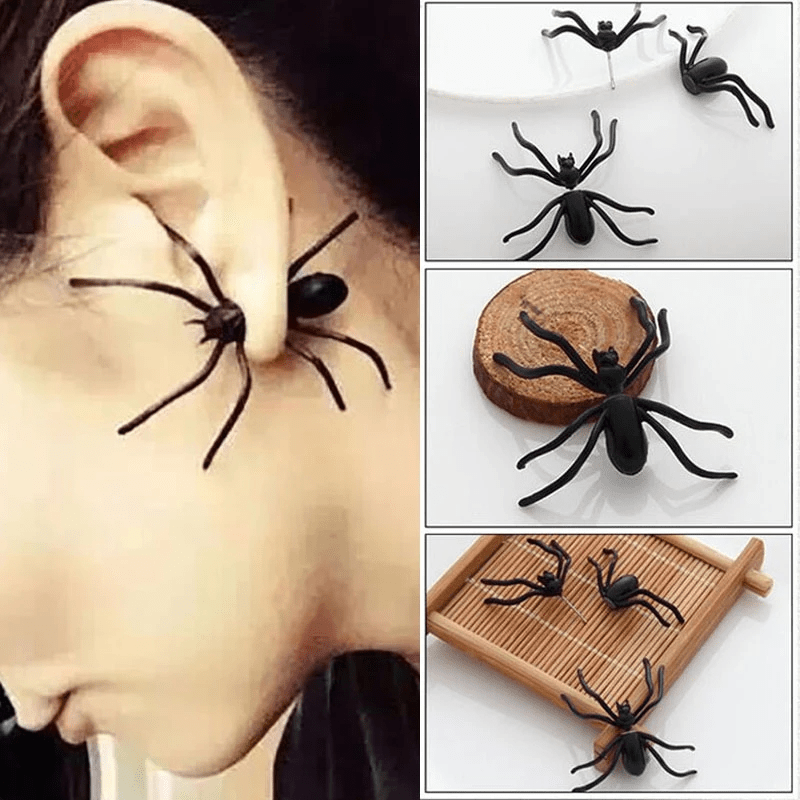 Creepy Spider Stud Earrings Set