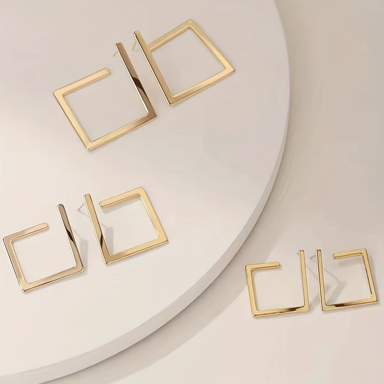 Minimalist Square Stud Earrings