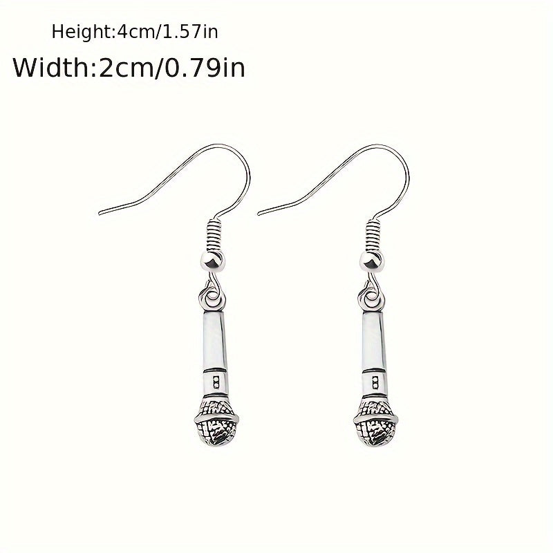 Microphone Dangle Earrings - Holiday Party Must-Have