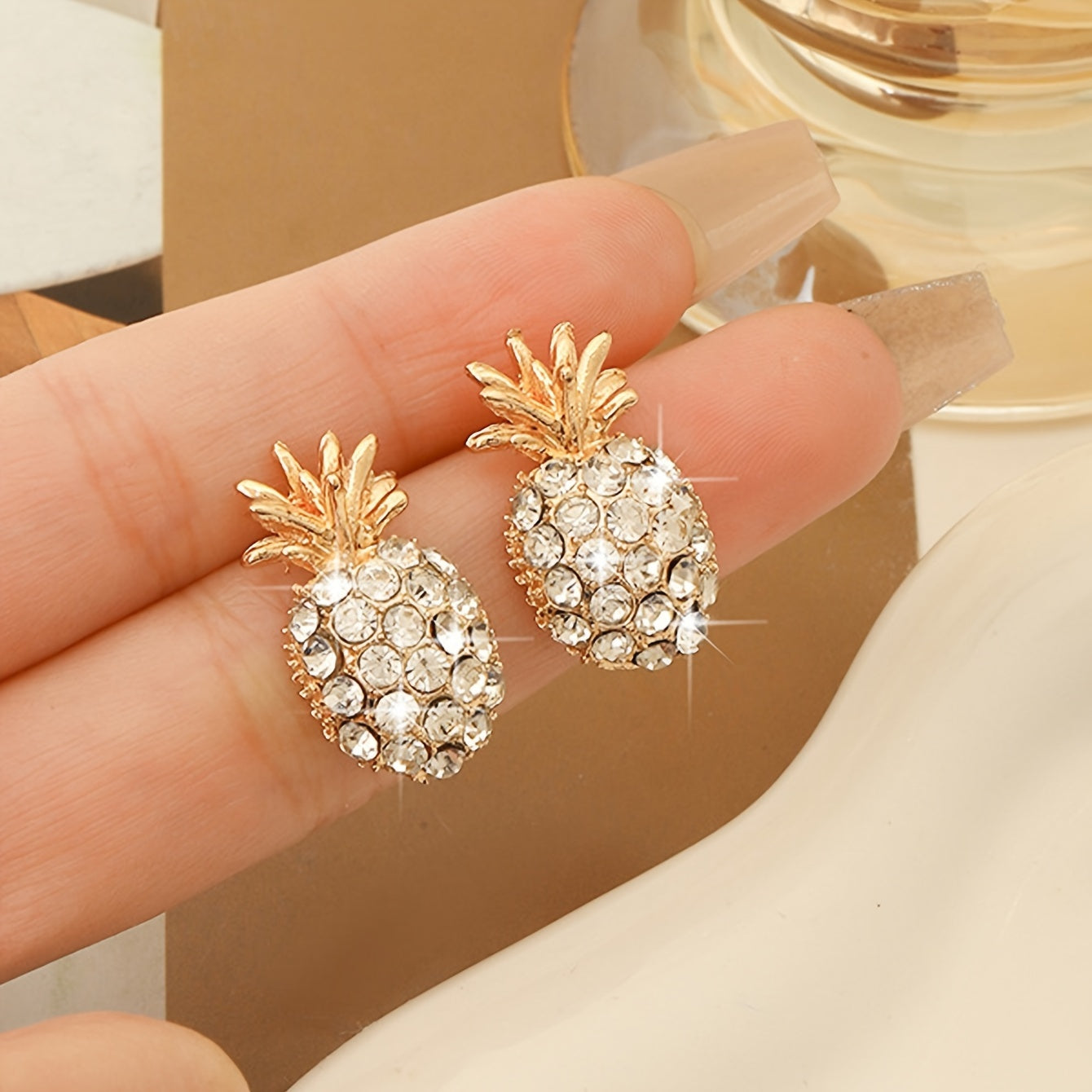 Luxury Pineapple Stud Earrings