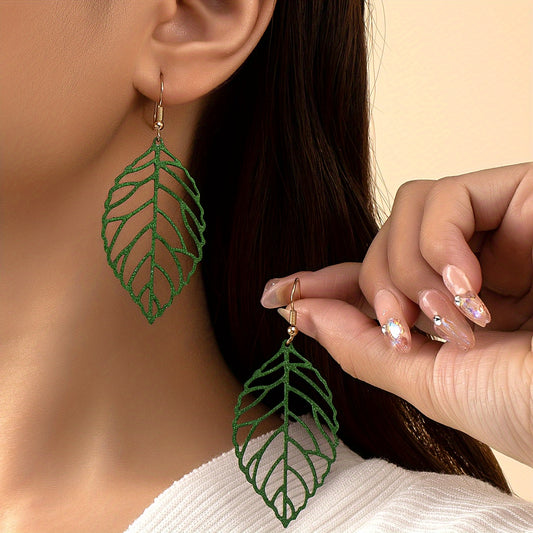 Elegant Leaf Drop Earrings