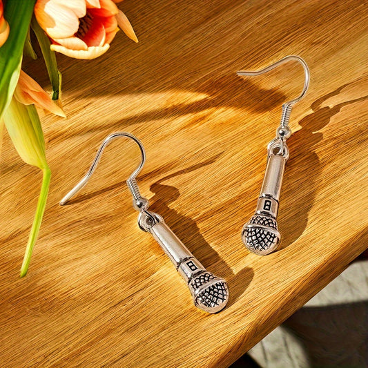 Microphone Dangle Earrings - Holiday Party Must-Have