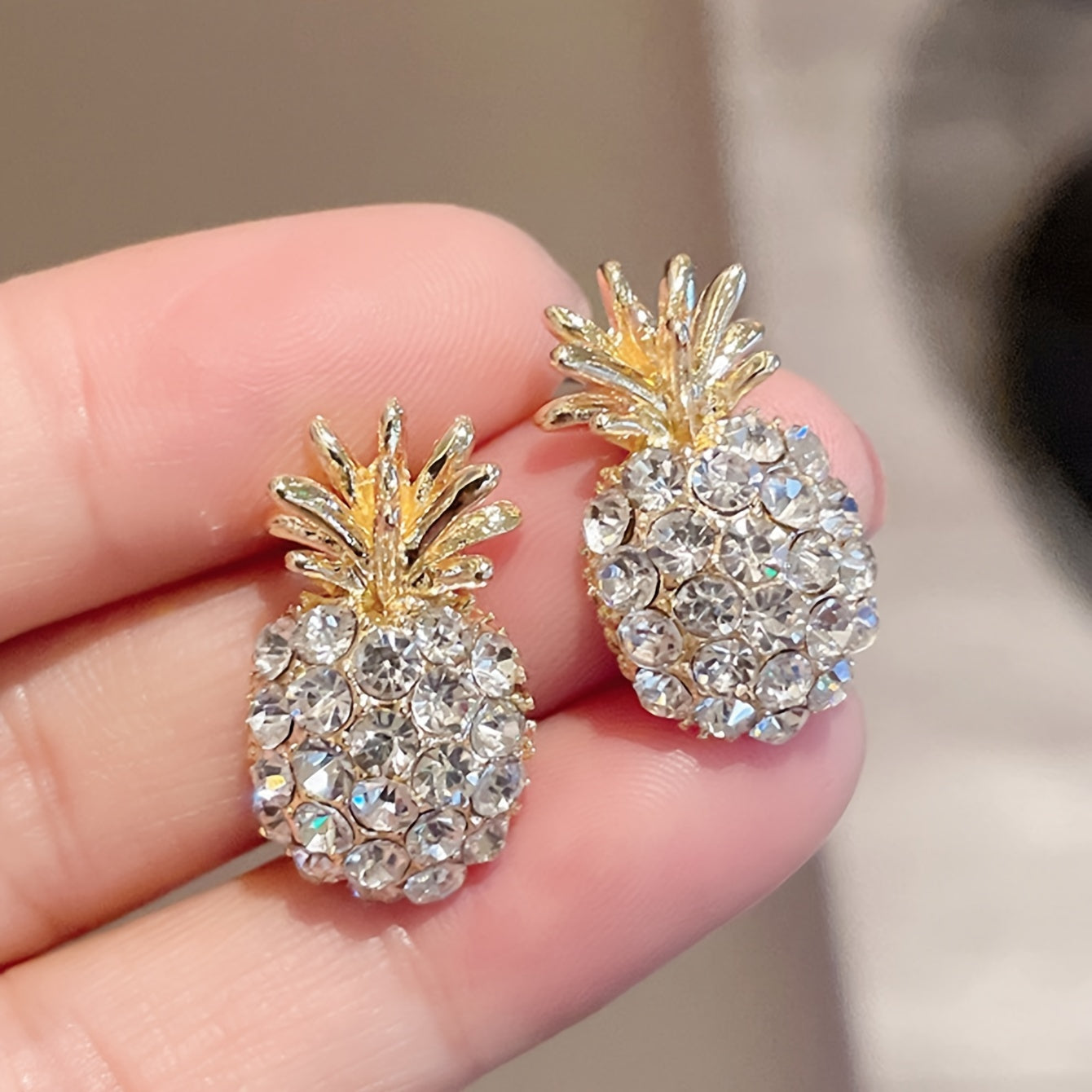 Luxury Pineapple Stud Earrings