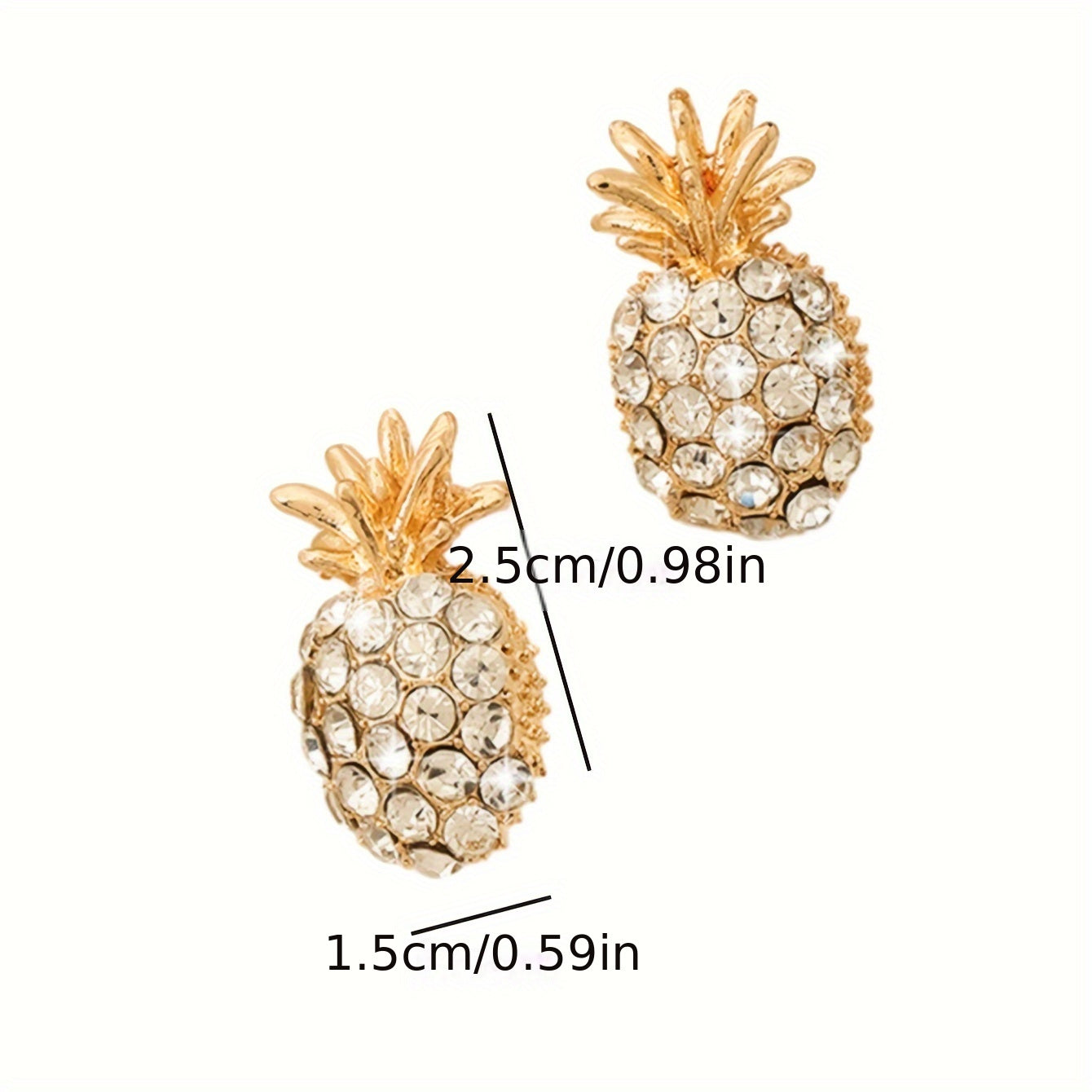 Luxury Pineapple Stud Earrings